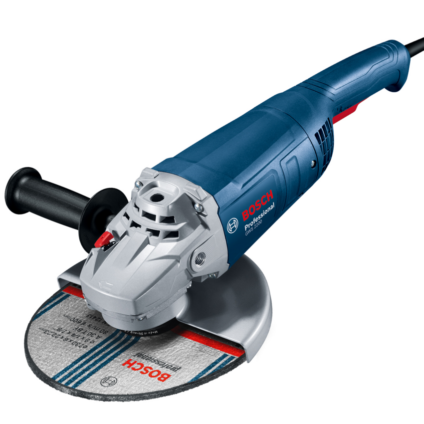 Vinkelsliber Bosch Professional GWS 2200-230 med dødmandskontakt – 2.200 W, 230 mm