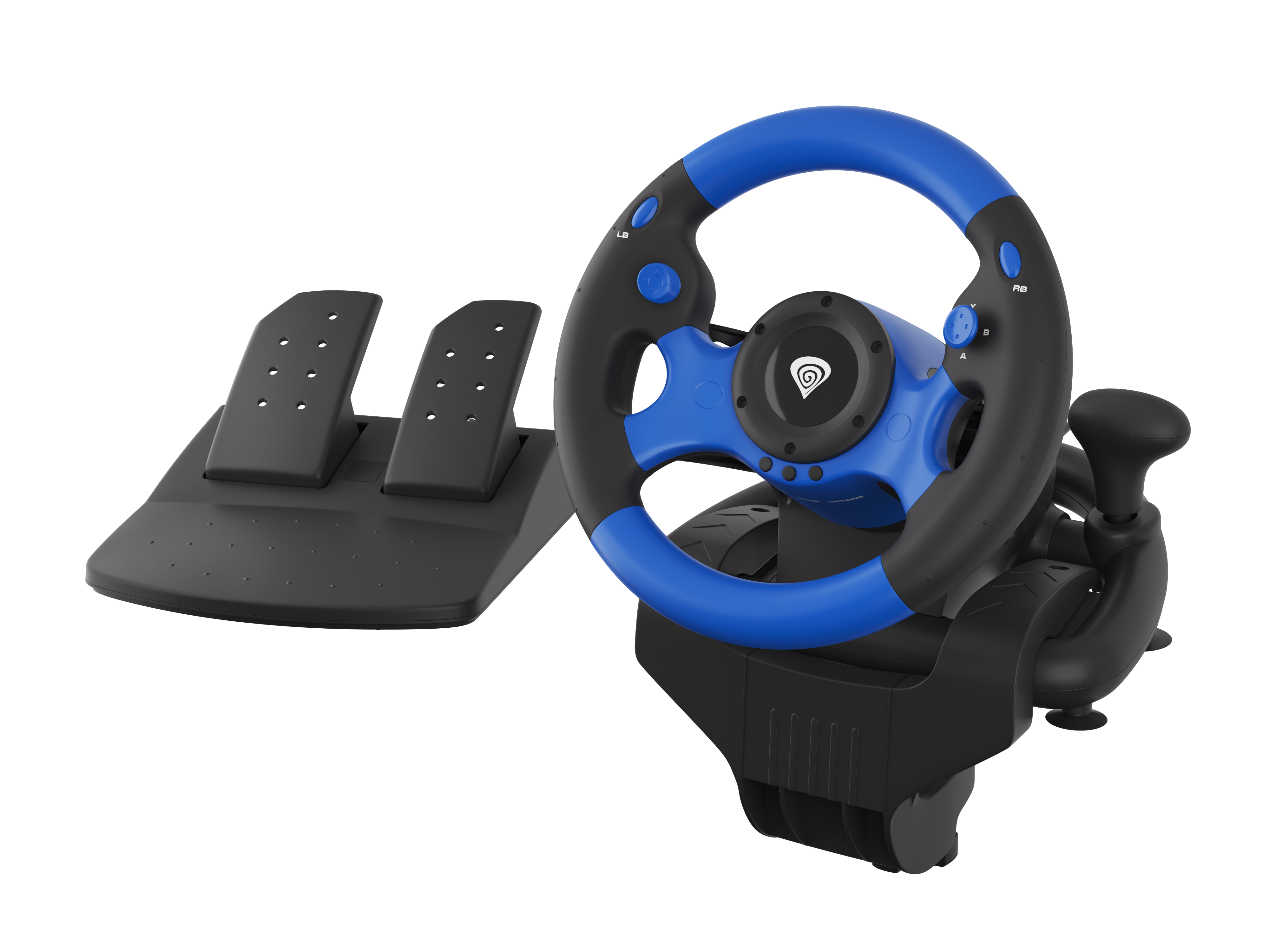 GENESIS Seaborg 350, Rat + Pedaler, Nintendo Switch, PC, PlayStation 4, Playstation 3, Xbox 360, Xbox One, Xbox Series S, Xbox Series X, 180°, Lednin