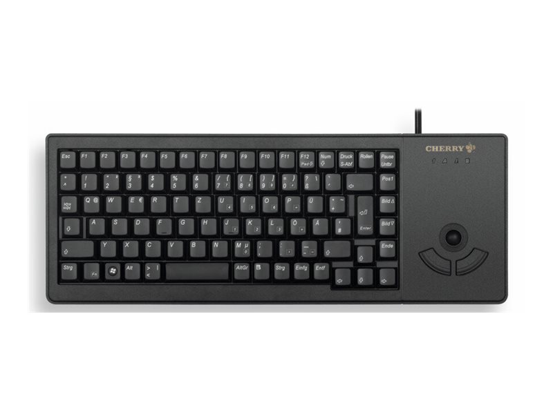 Cherry G84-5400 kompakt tastatur med USB og pelekugle - sort