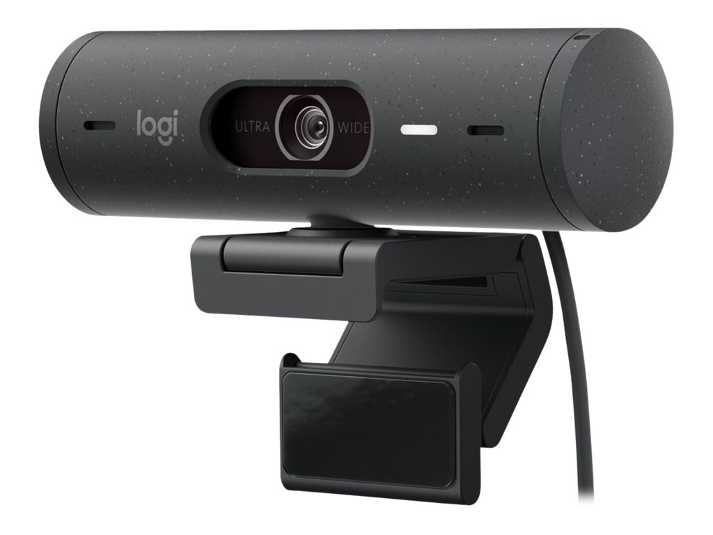 Logitech® | BRIO 500 - Webcam - farve - Full HD (1920 x 1080) - Indbygget mikrofon (Stereo) - USB-C - Grafit