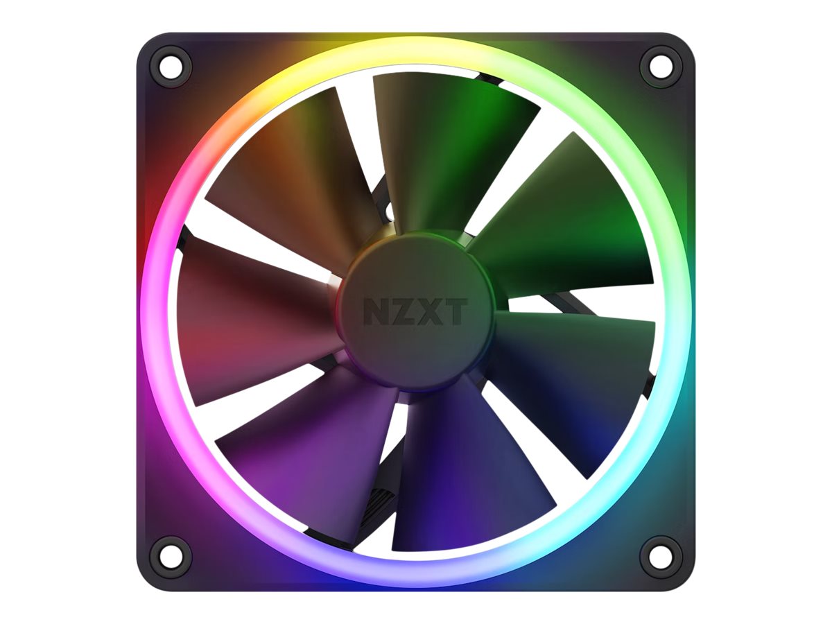 NZXT F120 RGB DUO - Black - Kabinet køler - 120mm - Sort med RGB LED lys - 29 dBA