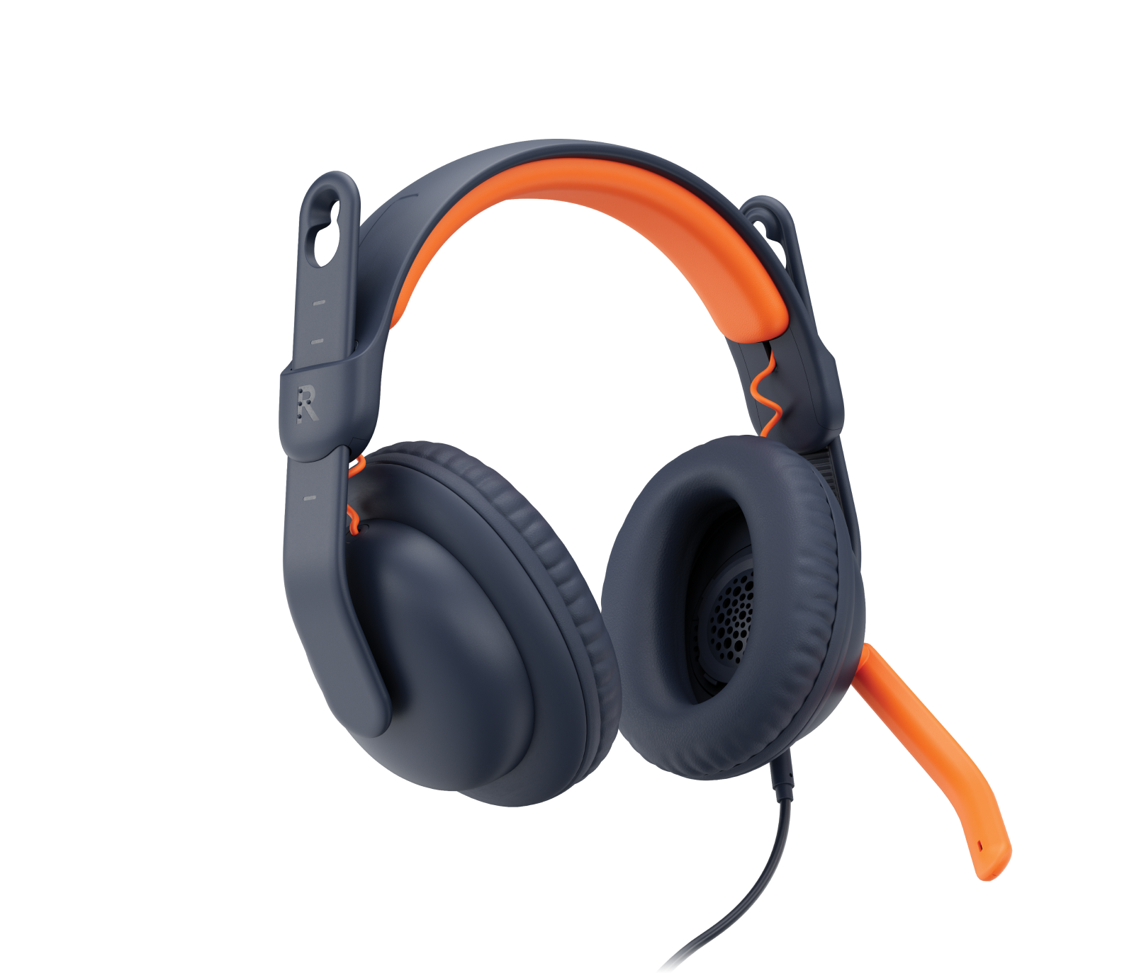 Logitech Zone Learn Wired Over-Ear Headset for Learners, USB-C Kabling Hovedtelefoner Sort Orange - GEEKD.dk
