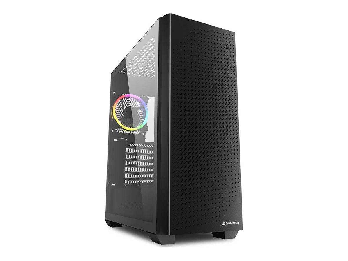 Sharkoon VS9 RGB , tower case (black, tempered glass) Kabinet - GEEKD.dk
