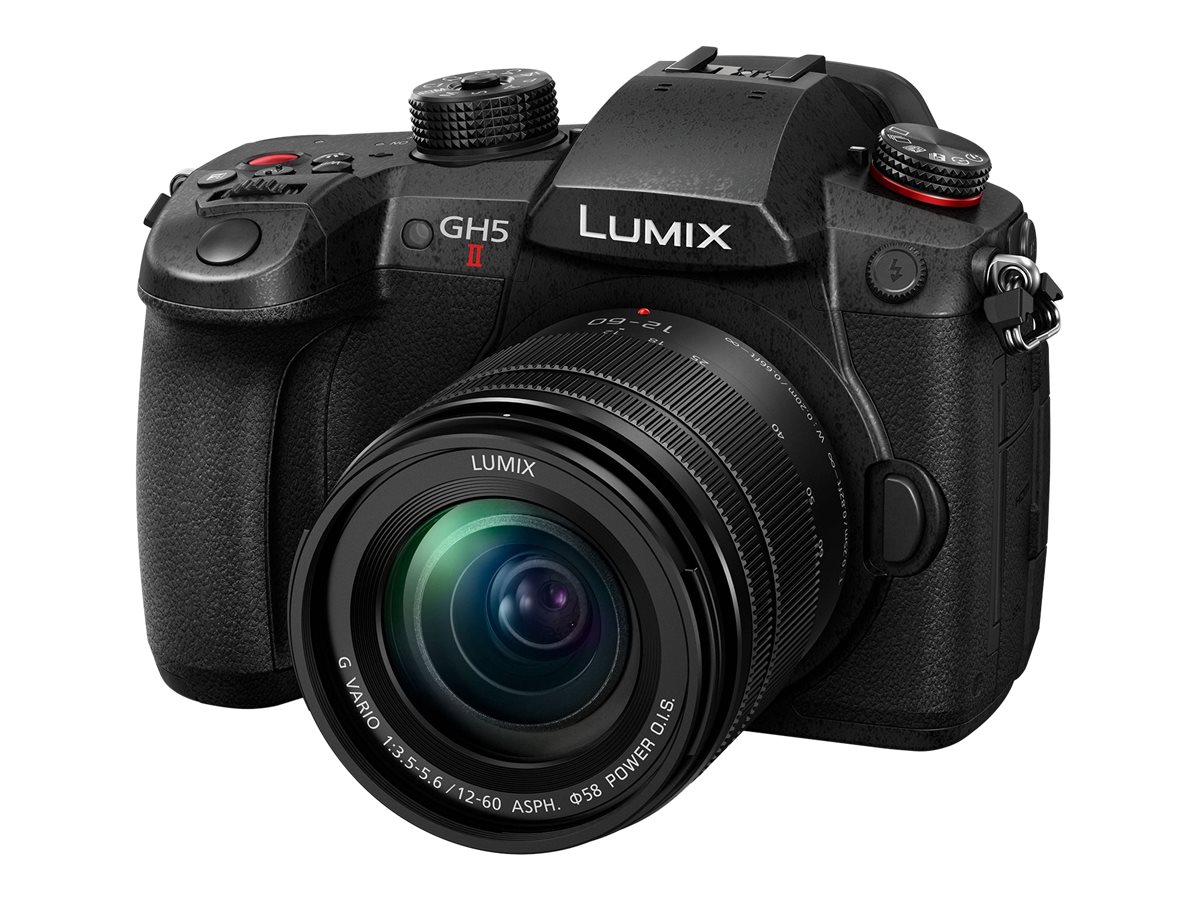 Panasonic Lumix G DC-GH5M2 - Digitalkamera - spejlløst - 20.3 MP - Four Thirds - 6K / 60 fps - 5x optisk zoom 12 - 60 mm objektiv - Wi-Fi, Bluetooth