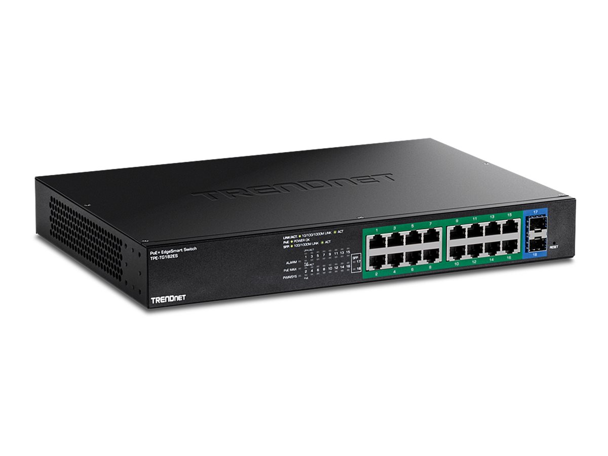 TRENDnet TPE-TG182ES - Version v1.0R - switch - EdgeSmart - 18 ports - smart - rack-mountable - TAA Compliant