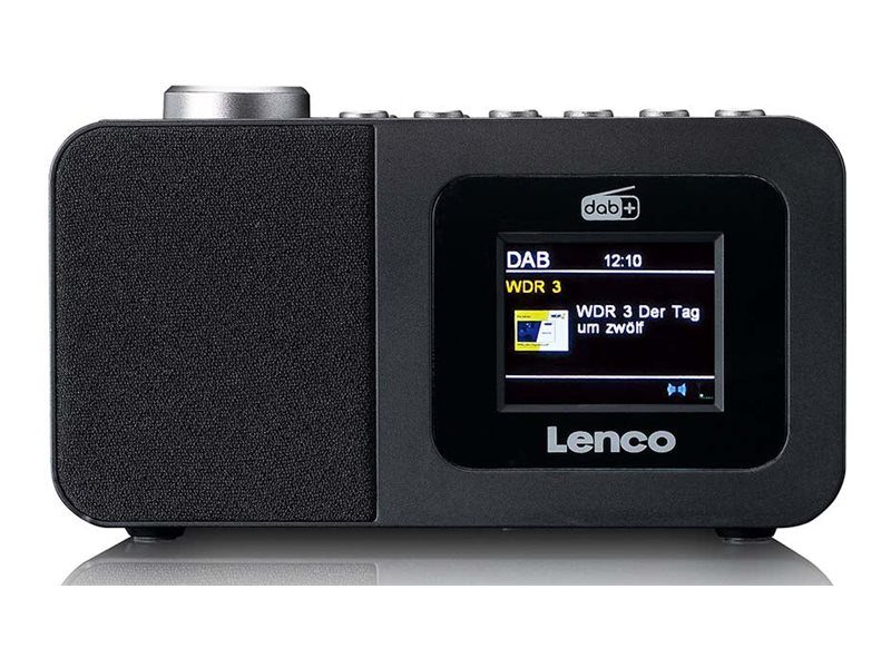 Lenco - DAB+/FM-radiovækkeur med farvedisplay, sleeptimer og dobbelt alarmfunktion Sort - CR-625BK