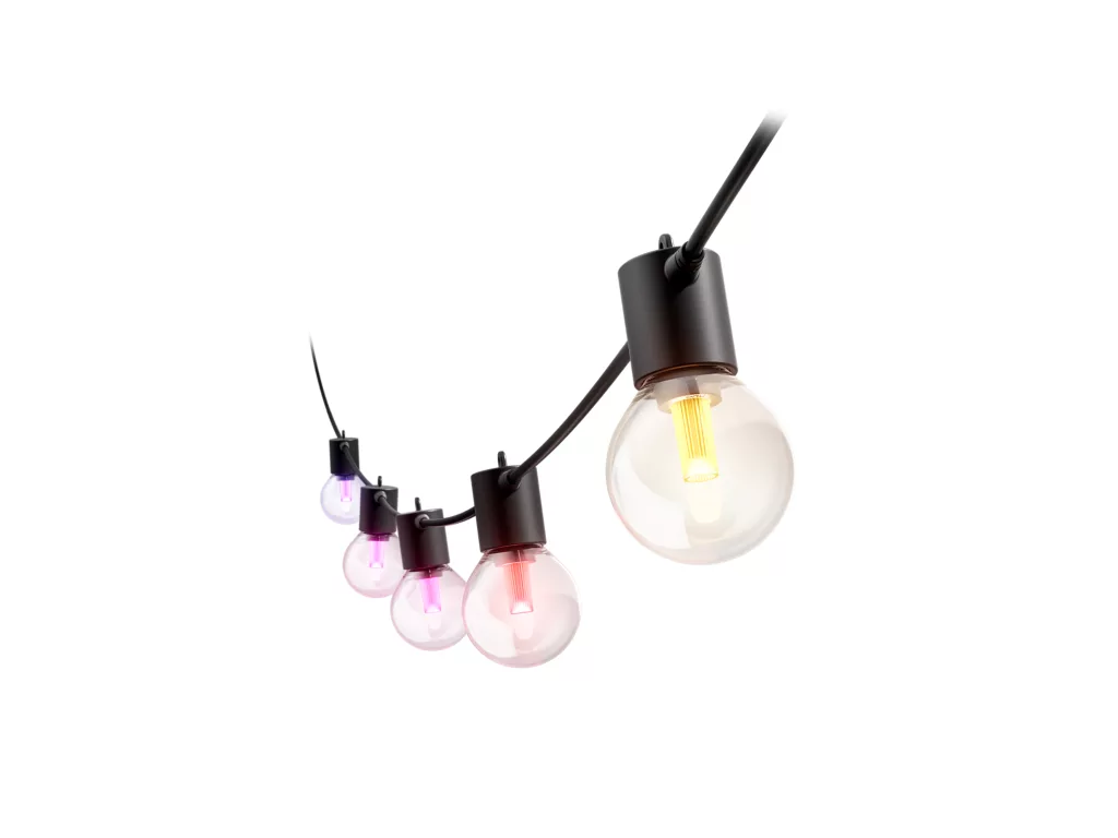 Philips Hue White and Color Gradient Festavia Udendørs lyskæde med globepærer - 14 m