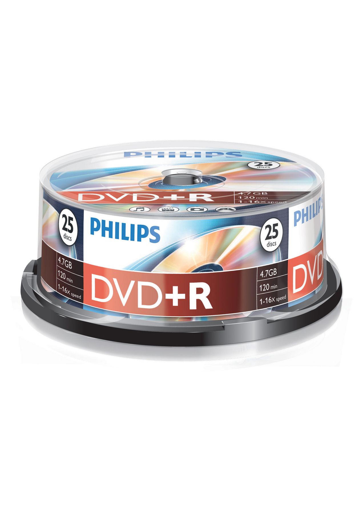 Philips DR4S6B25F - 25 x DVD+R - 4.7 GB (120min) 16x - spindle