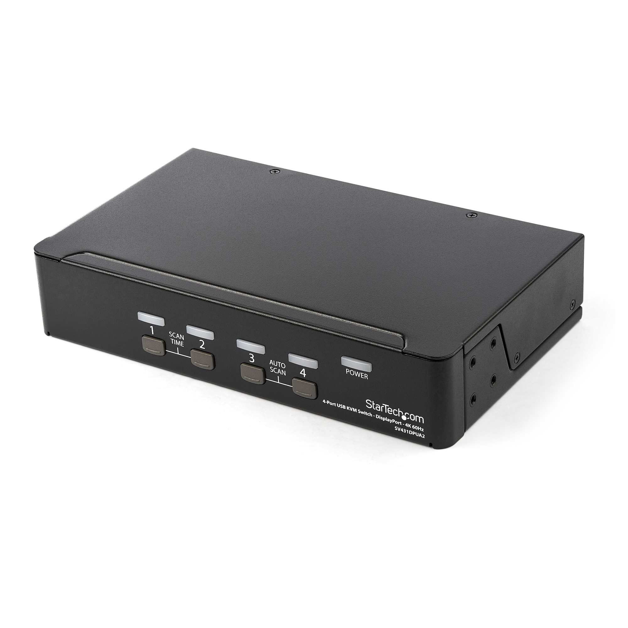 StarTech.com 4 Port DisplayPort KVM - 4K 60Hz - Single Display - UHD DP 1.2 USB KVM USB 2.0 Hub & Audio - TAA Compliant KVM / audio-switch Desktop