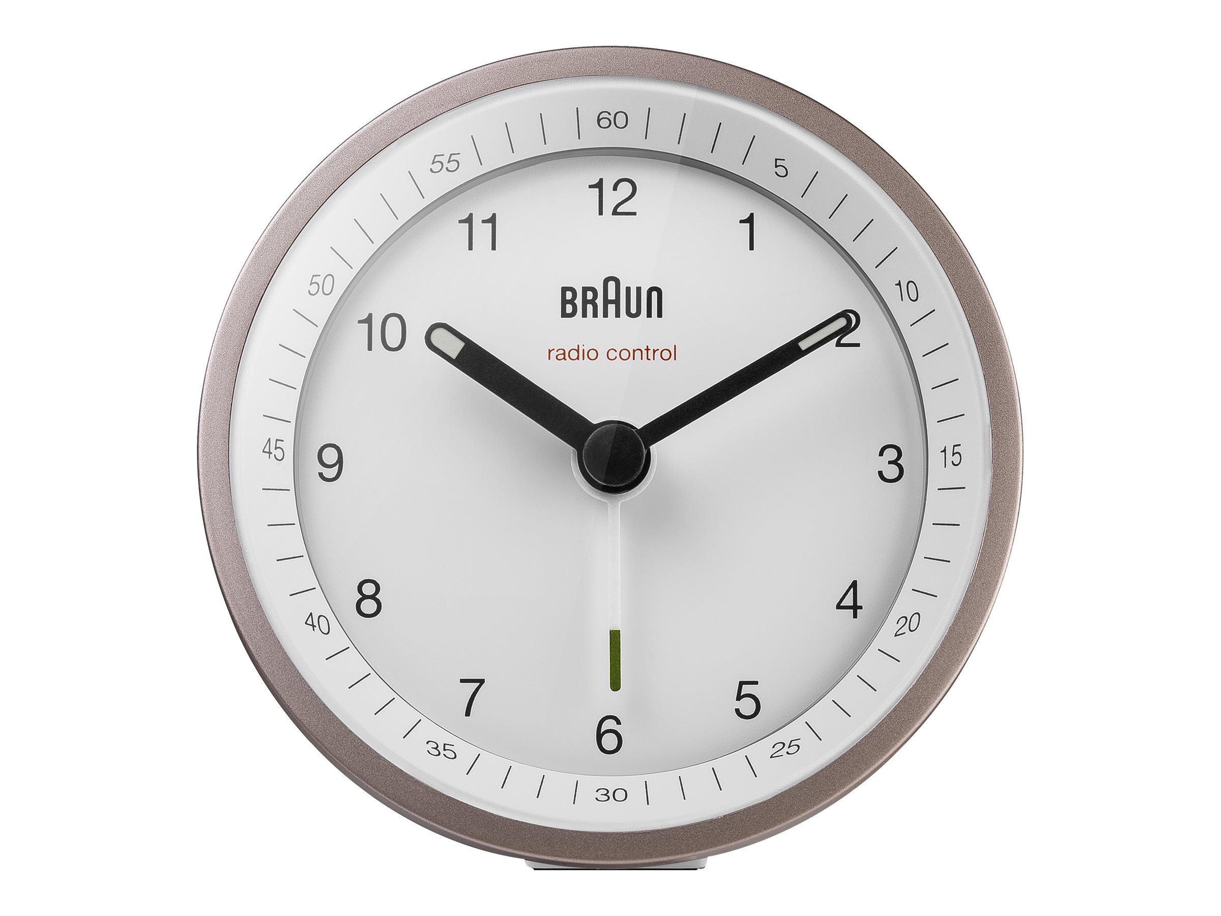 Braun BC07 - alarm clock - round - quartz - desktop - white/pink