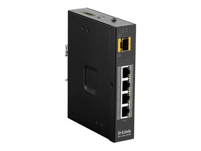 D-Link DIS-100G-5PSW netværksswitch, 5 porte, sort
