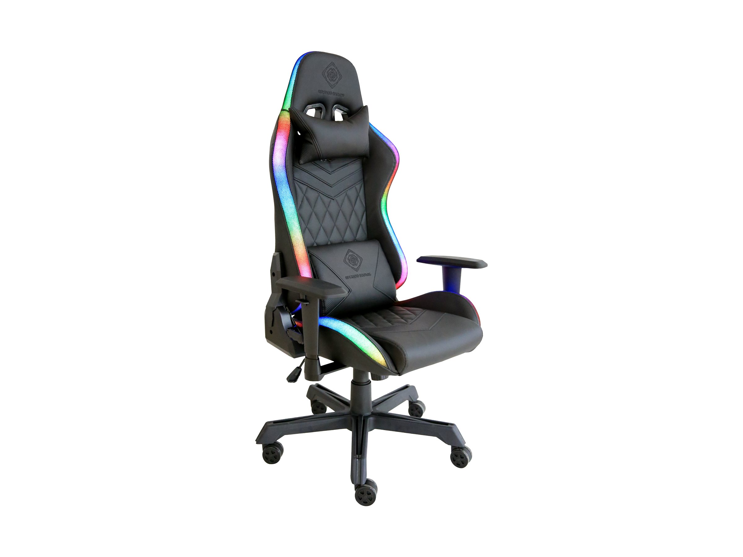 Deltaco DC410 RGB Gaming Chair Gamer Stol - PU Læder - Op til 120 kg