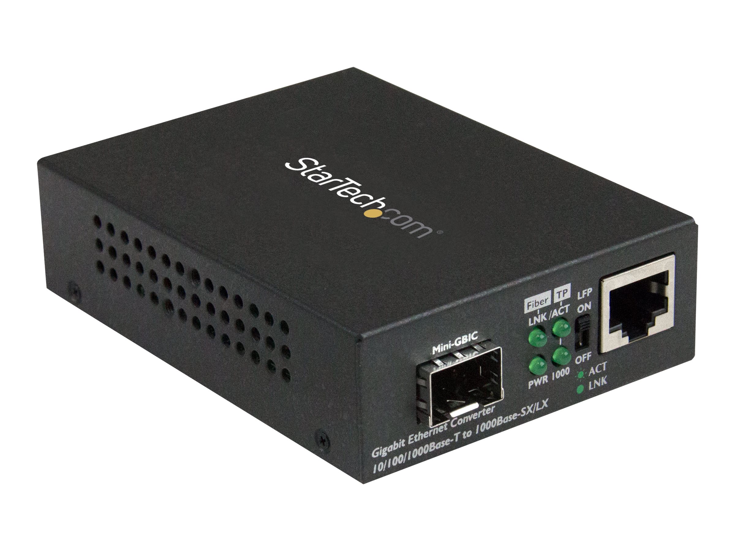 StarTech.com Multimode / Single Mode Fiber Media Converter - Open SFP Slot - Mbps RJ45 Port - LFP Supported - IEEE 802.1q Tag VLAN - (MCM1110SFP)