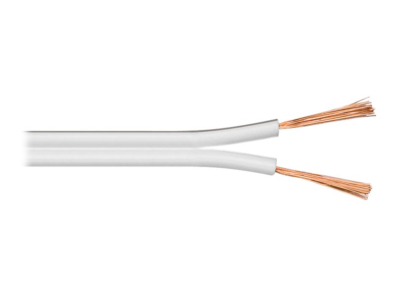 Goobay Højttalerkabel hvid CU 50 m rulle, tværsnit 2 x 1,5 mm²