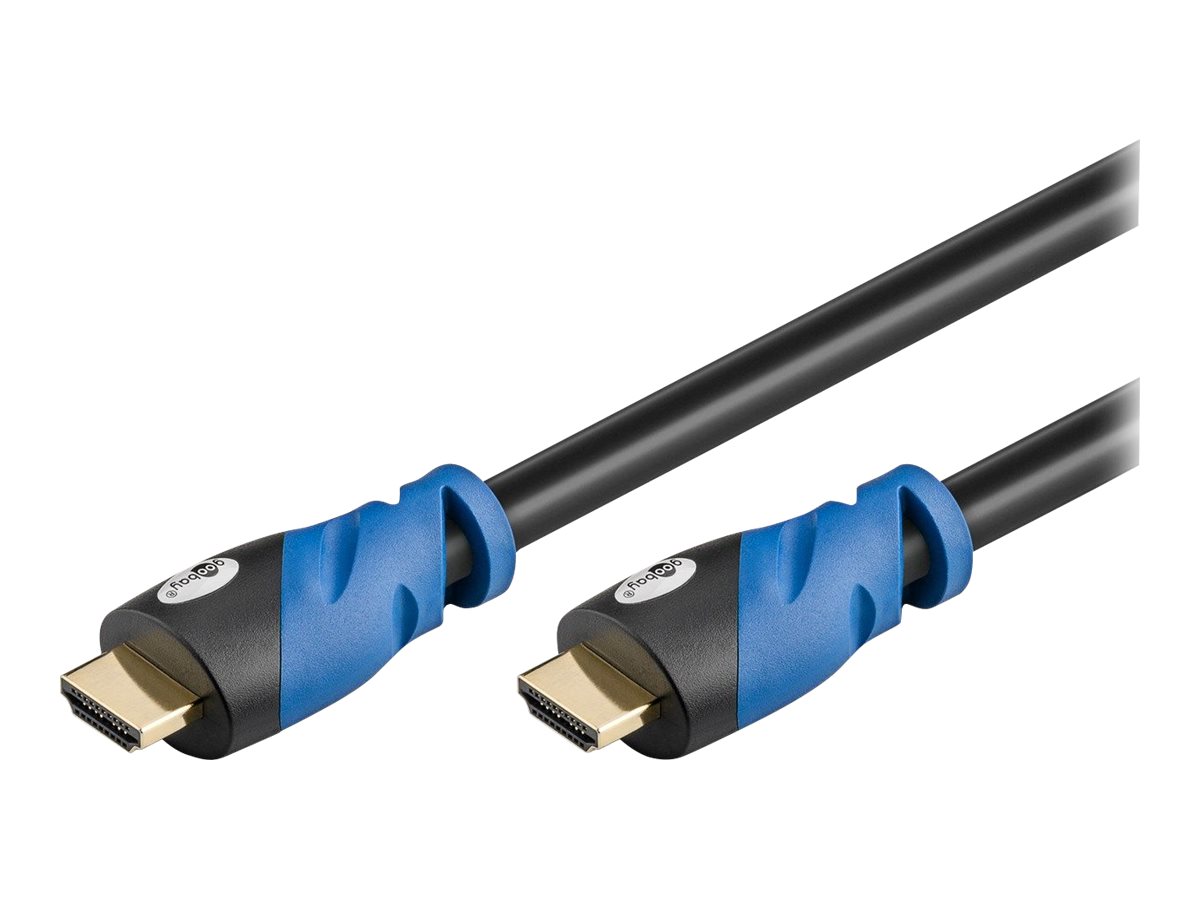 Goobay Premium højhastigheds HDMI™-kabel med Ethernet, certificeret HDMI™ stik (type A) > HDMI™-hanstik (type A), 2 m
