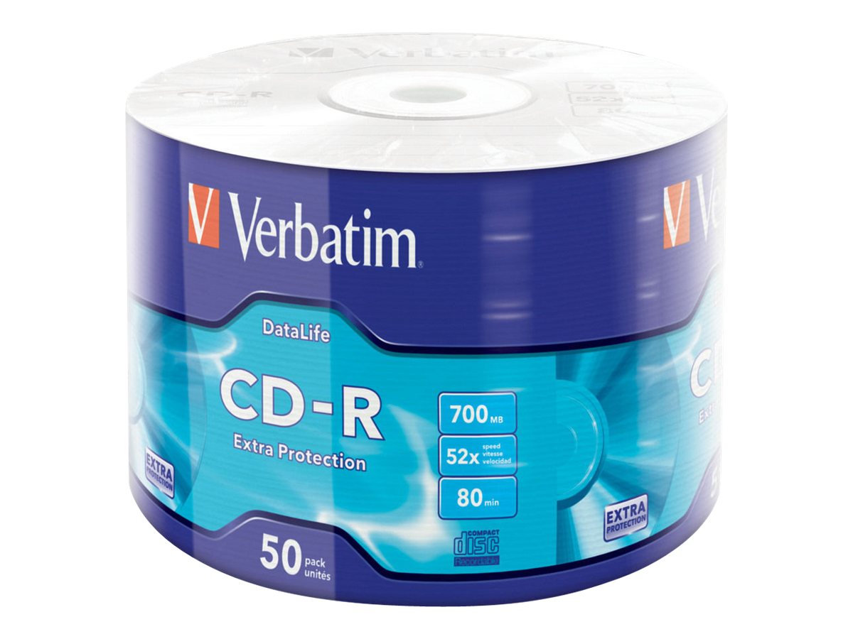 Verbatim DataLife Extra Protection - 50 x CD-R - 700 MB (80 min) 52x - spindle