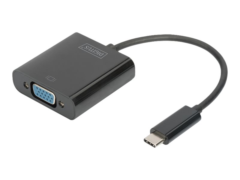 DIGITUS - Ekstern videoadapter - USB-C 3.1 - VGA - sort