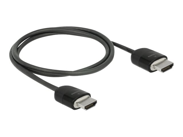 Delock Premium HDMI-kabel med Ethernet 1m Sort