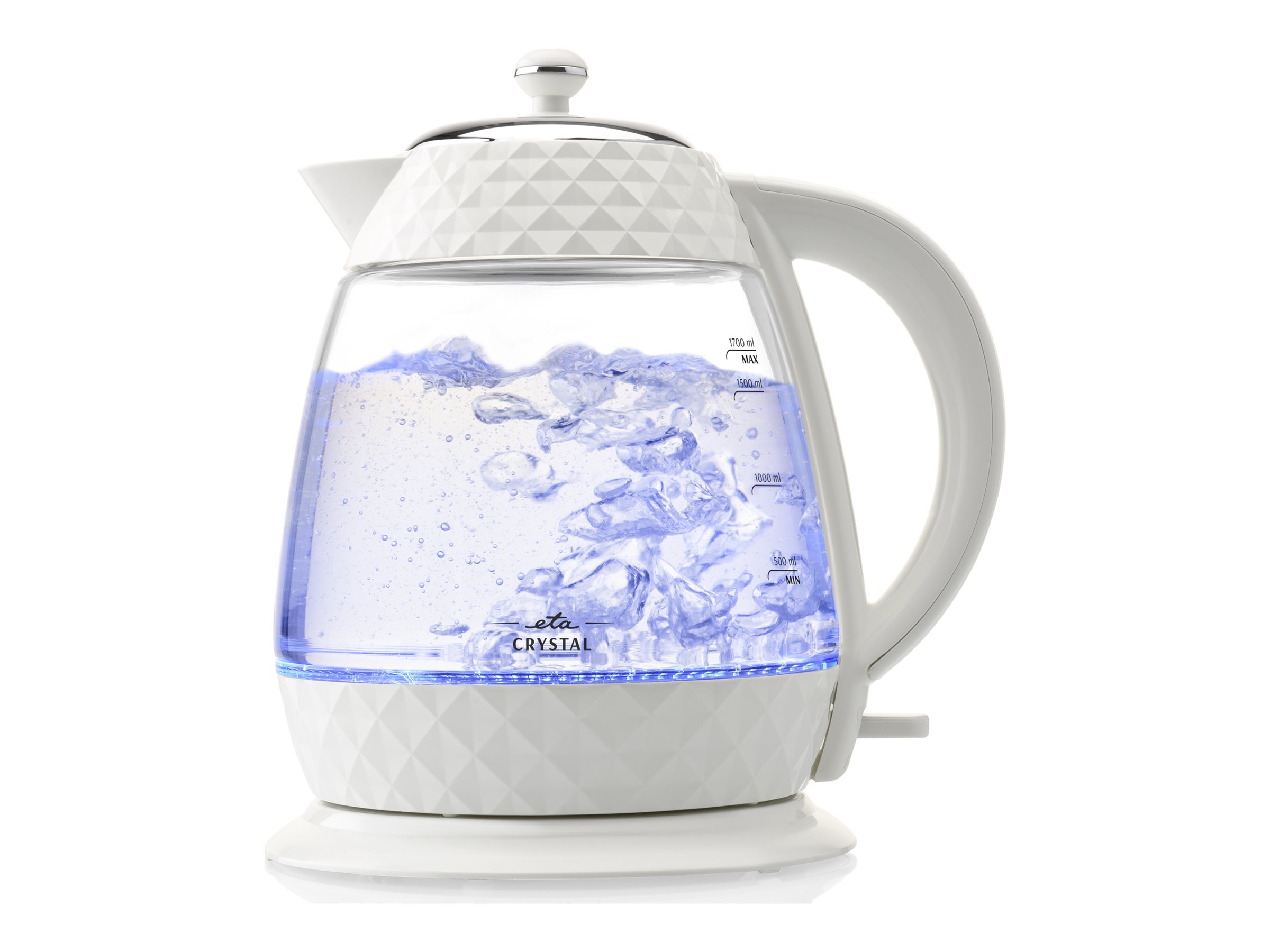 ETA Crystal elkedel 1,7 l - 2.200 W - transparent/hvid