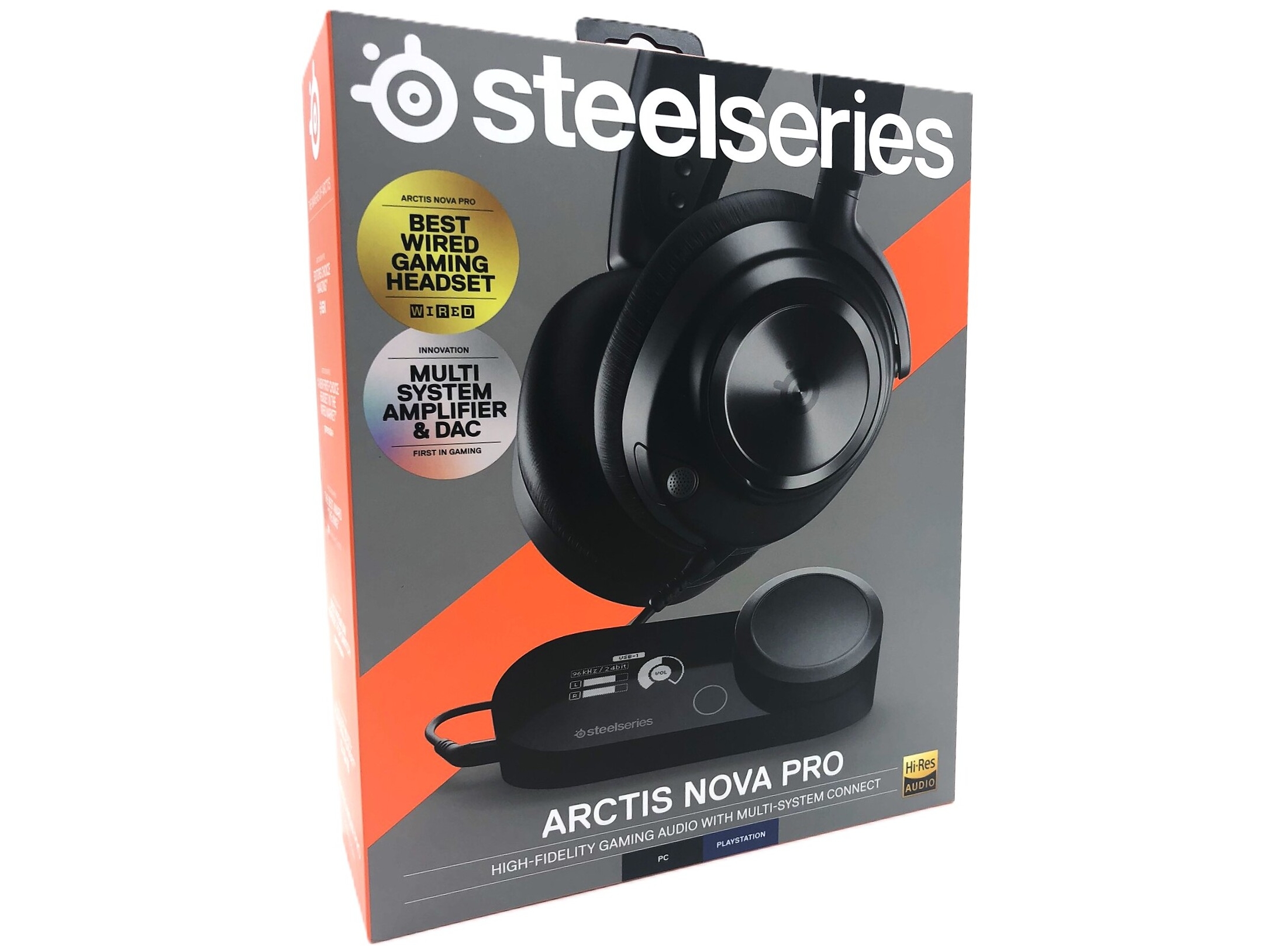 Steelseries Arctis Nova Pro - Headset - fuld størrelse - Indbygget mikrofon - Kablet (3,5mm Audio / USB-A) - støjisolerende - Sort | for: PC / Playstation® 5 / Nintendo Switch