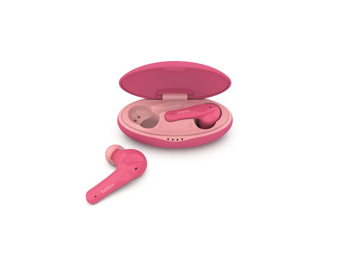 Belkin SoundForm Nano for Kids - Ægte trådløse øretelefoner med mik. - i øret - Bluetooth - pink