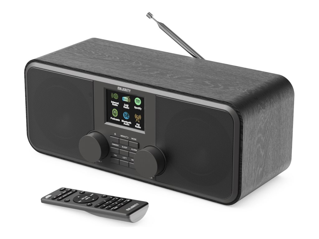 Majority Rostock DAB+/FM Internet Radio With Bluet - DAB+/FM - Stereo - Sort