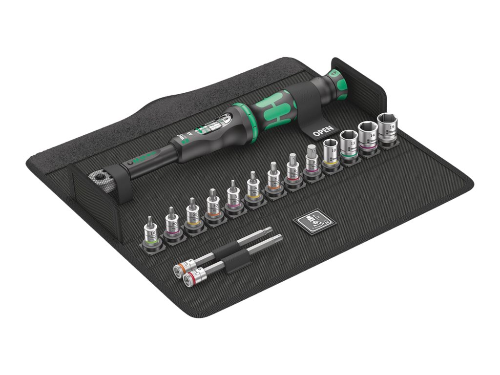 Wera 05004180001, Slippe momentnøgle, Mekanisk, 1/4, 2,5 - 25 Nm, Stål, Sort, Grøn