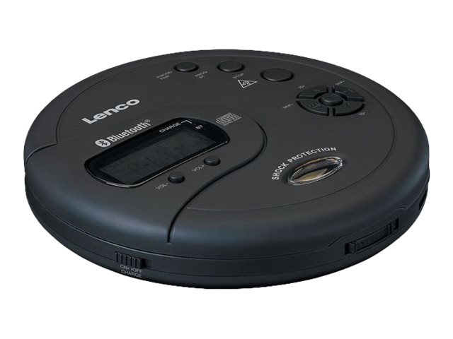 Lenco CD-300BK - Portable Bluetooth® CD-MP3 player with antishock - Black