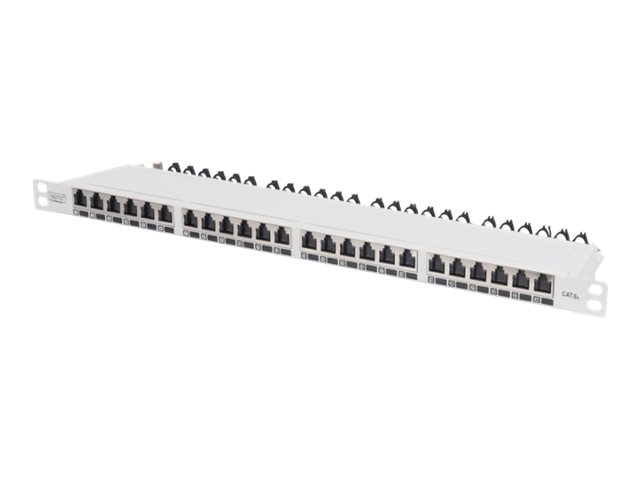DIGITUS CAT 6A Class EA patchpanel – skærmet, 24 porte, høj tæthed, 0,5U