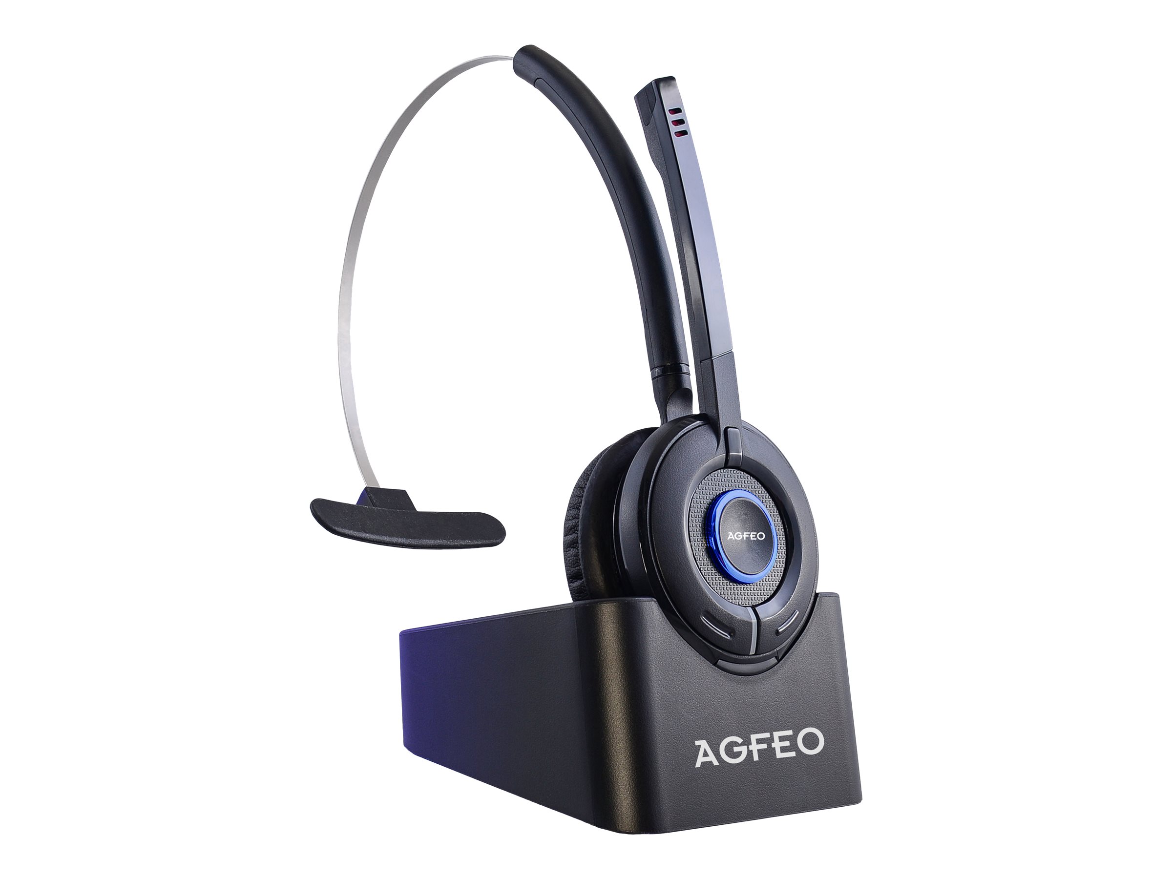 AGFEO DECT Headset IP Trådløs Høretelefoner Sort