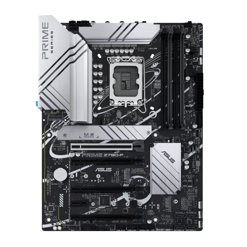 ASUS PRIME Z790-P - Bundkort - ATX - LGA1700 sokkel - Z790 Chipset - USB-C 3.2 Gen 2x2, USB 3.2 Gen 2, USB 3.2 Gen 1, USB-C 3.2 Gen2 - 2.5 Gigabit LAN - onboard grafik (CPU påkrævet) - HD Audio (8-kanaler)