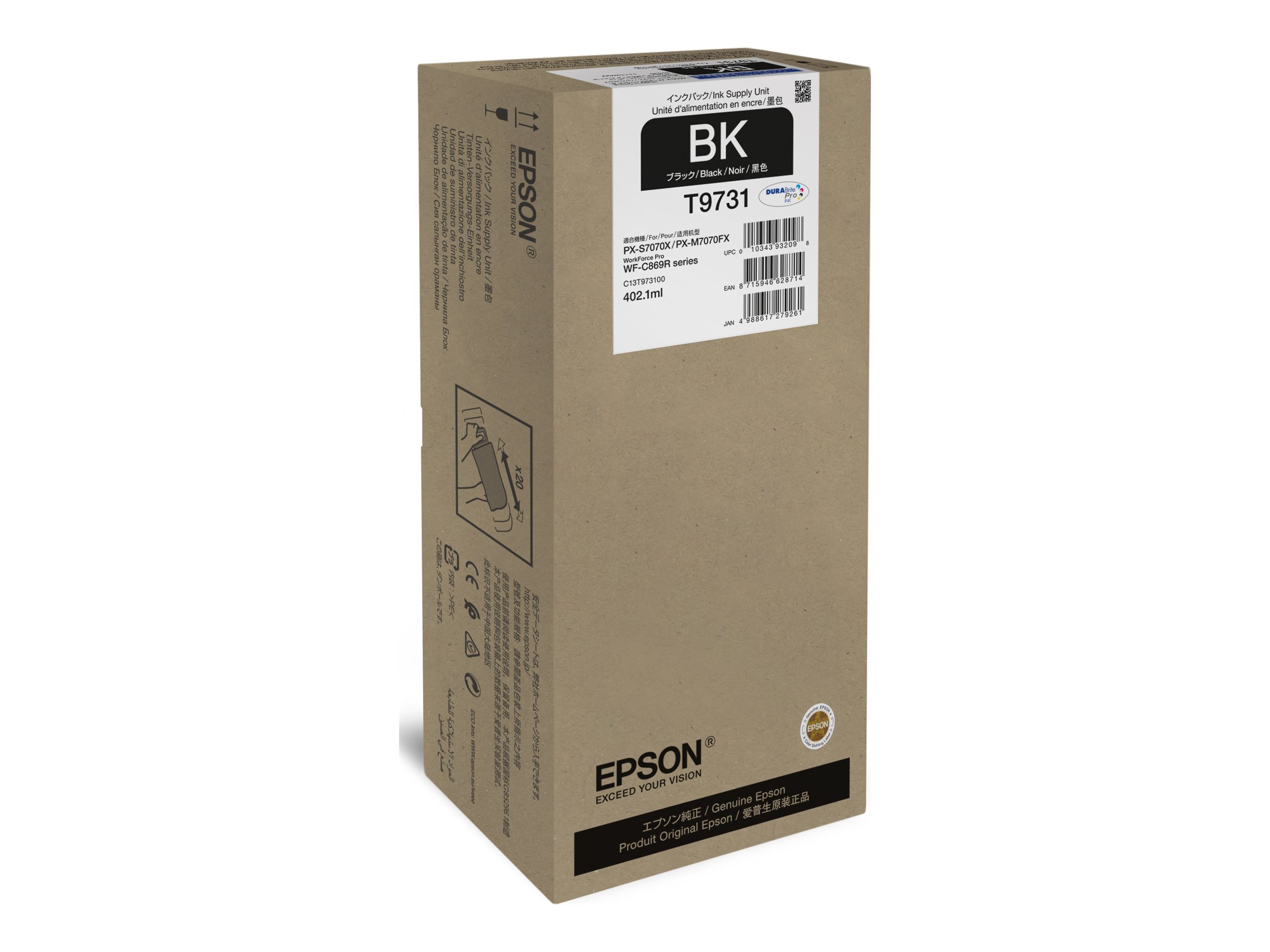 Epson C13T97310N blækpatron - Sort XL (Original)