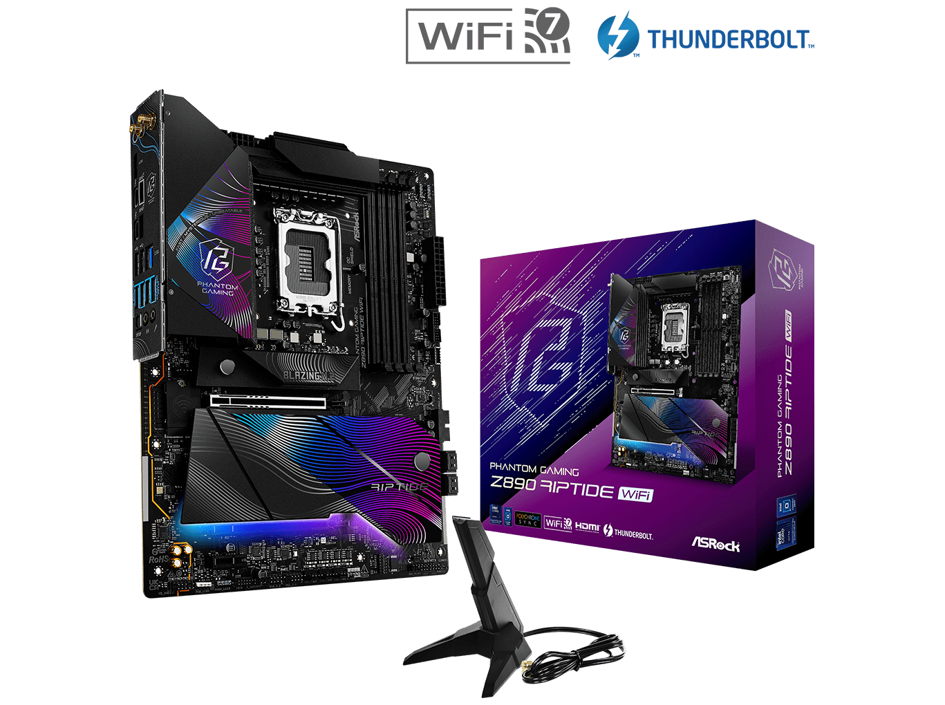 ASRock Z890 Riptide WIFI Motherboard ATX LGA-1851 Intel Z890 billede