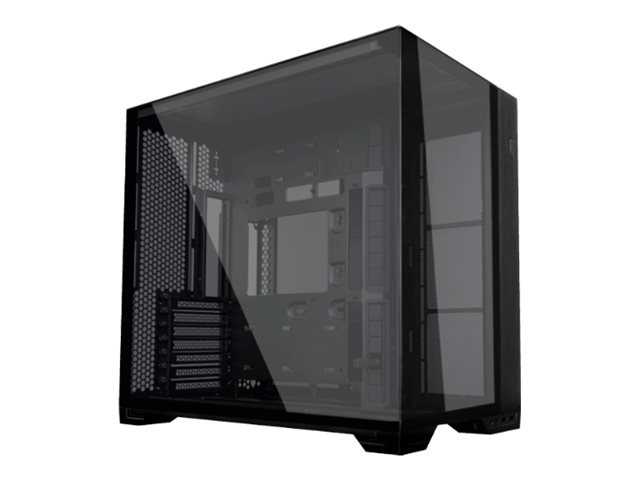 Lian Li O11 Vision Compact - Tower - udvidet ATX - sidepanel med vindue (hærdet glas) - ingen strømforsyning - sort - USB/Lyd