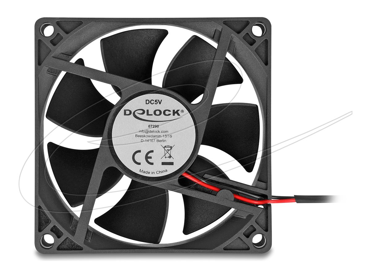 DeLOCK Fan 1-pack Sort 80 mm