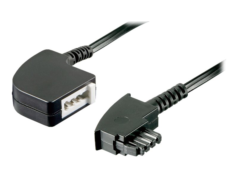 goobay 10m Forlængerkabel til telefon Sort