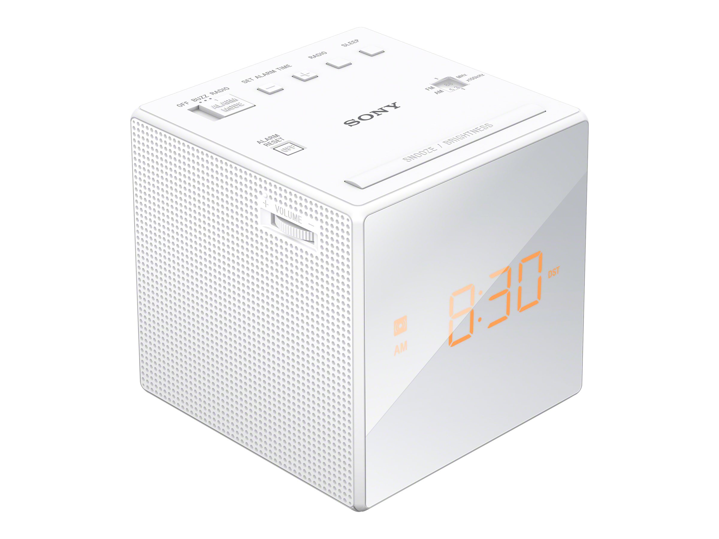 Sony ICF-C1 - Clock radio - white - 230V AC - Backup power supply via battery (CR2032)