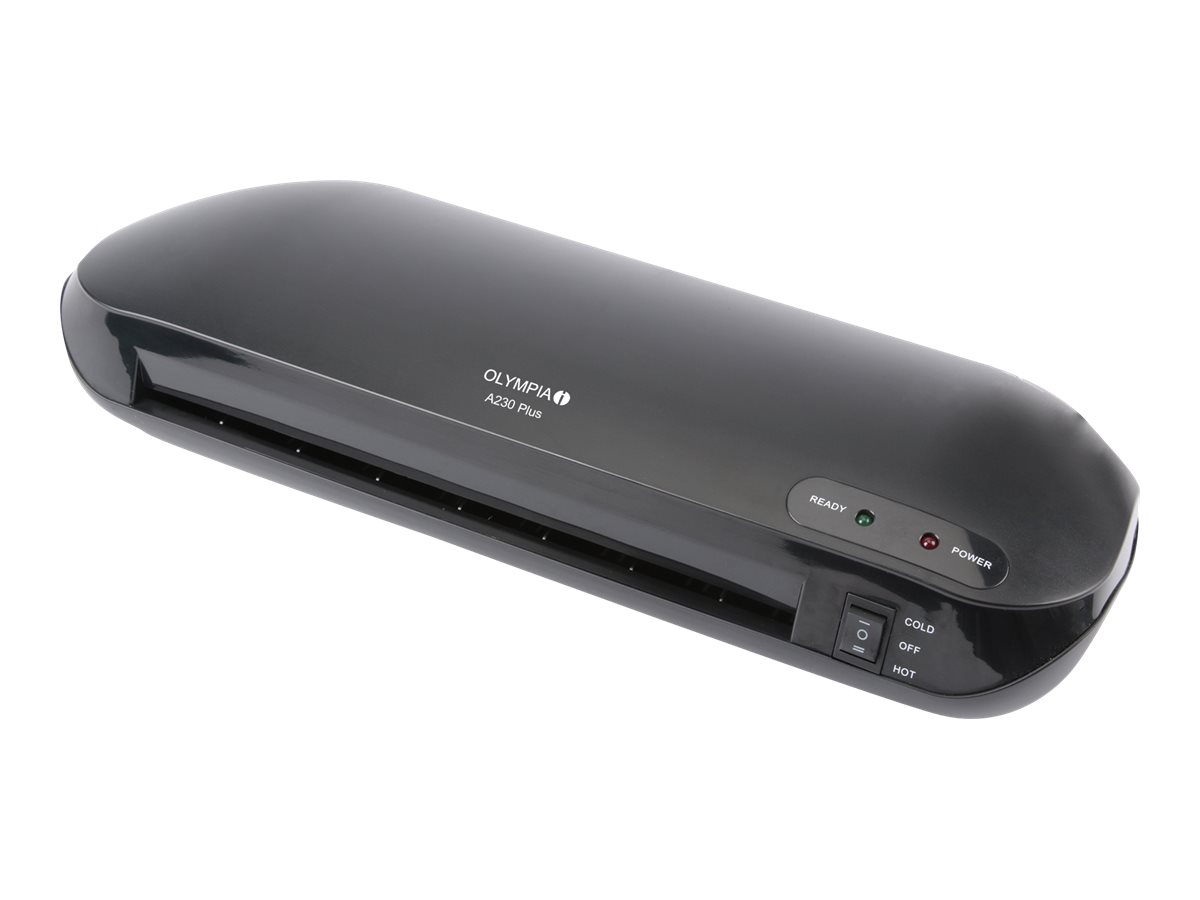 Olympia A 230 Plus Lamineringsmaskine til kold- eller varmlaminering A4 Sort