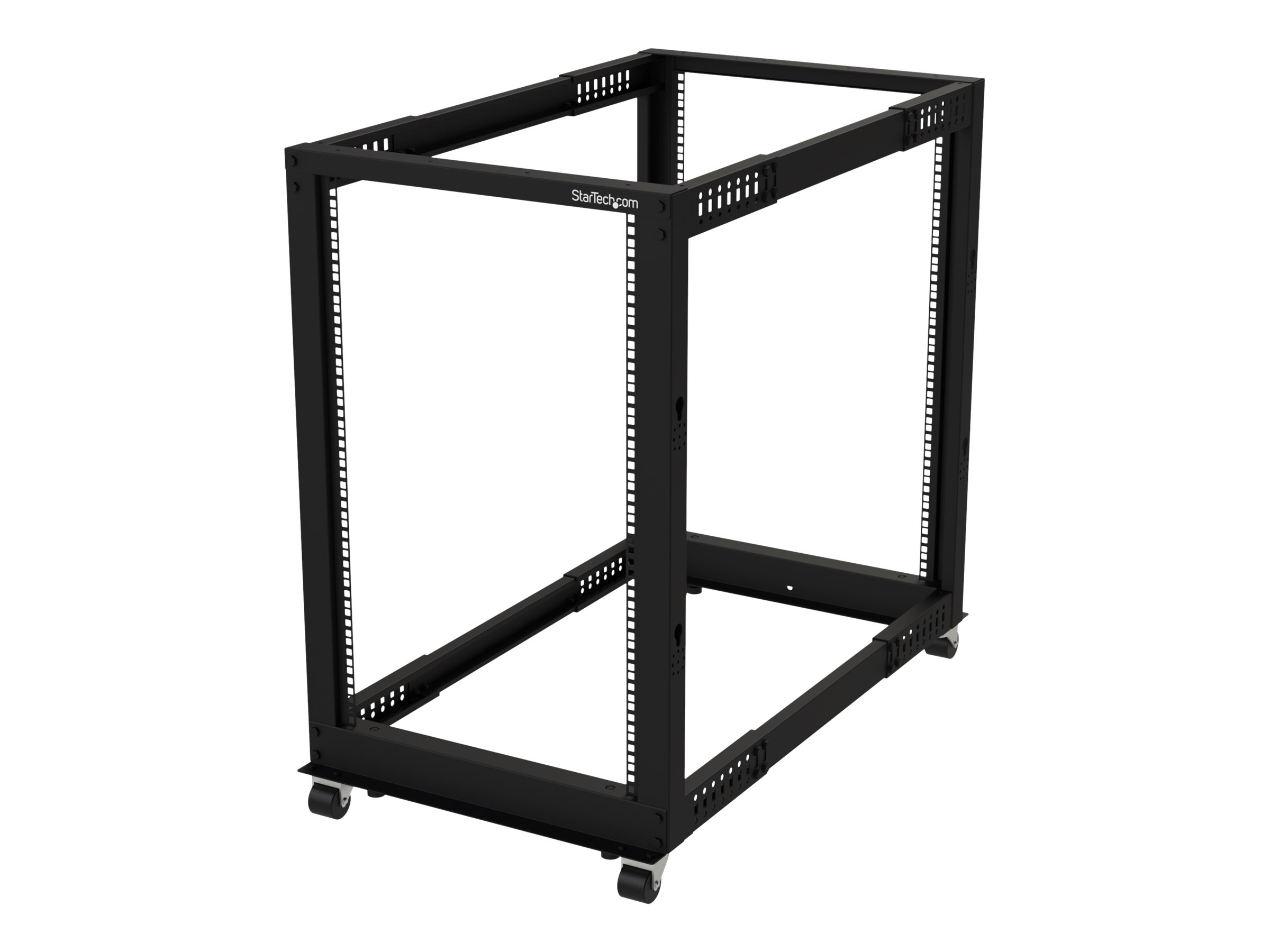 StarTech.com 18U 19" Open Frame Server Rack - 4 Post, Adjustable Depth 22 to 40" - Mobile Network Equipment Rack - HP ProLiant ThinkServer Rack Sort