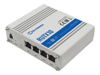 Teltonika RUTX10 - Trådløs router 4-port switch - 1GbE - Wi-Fi 5 - Dual Band - DIN monterbar på skinne