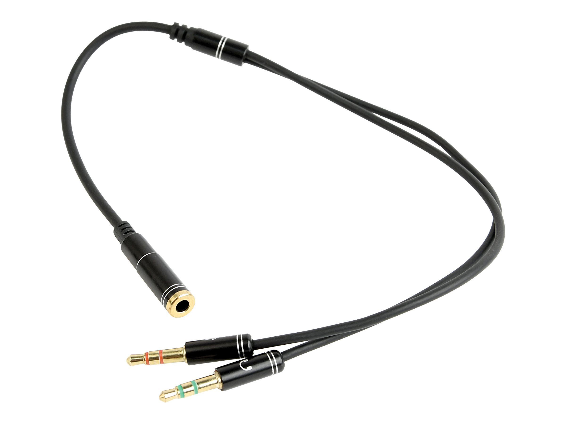 Jack splitterkabel 3,5 mm til 2 x 3,5 mm – Gembird, 0,2 m, sort