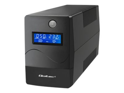 UPS strømforsyning Qoltec Monolith Online 1 kVA / 600 W – 2 Schuko-udtag