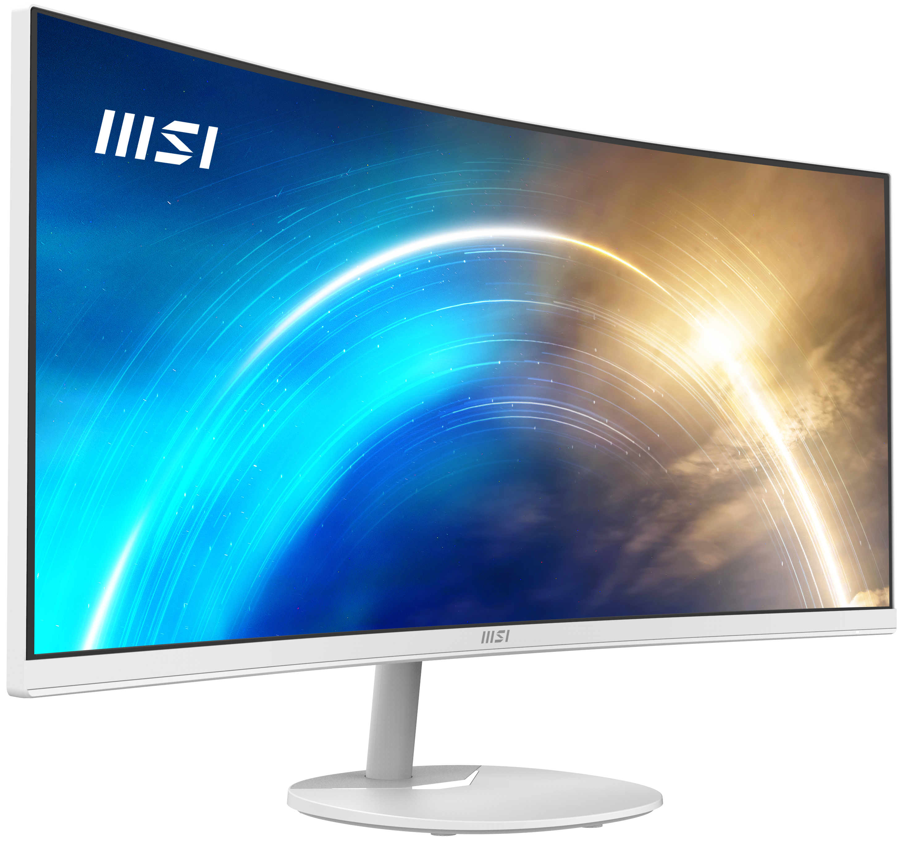 MSI PRO MP341CQW - LCD-skærm - kurvet - 34 - 3440 x 1440 UWQHD @ 100 Hz - VA - 300 cd/m² - 3000:1 - 1 ms - 2xHDMI, DisplayPort - højtalere - hvid