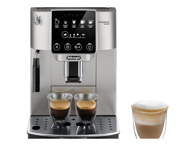 De'Longhi Magnifica Start ECAM220.30.SB - Automatisk kaffemaskine med mælkeskummer - 15 bar - sølv, sort