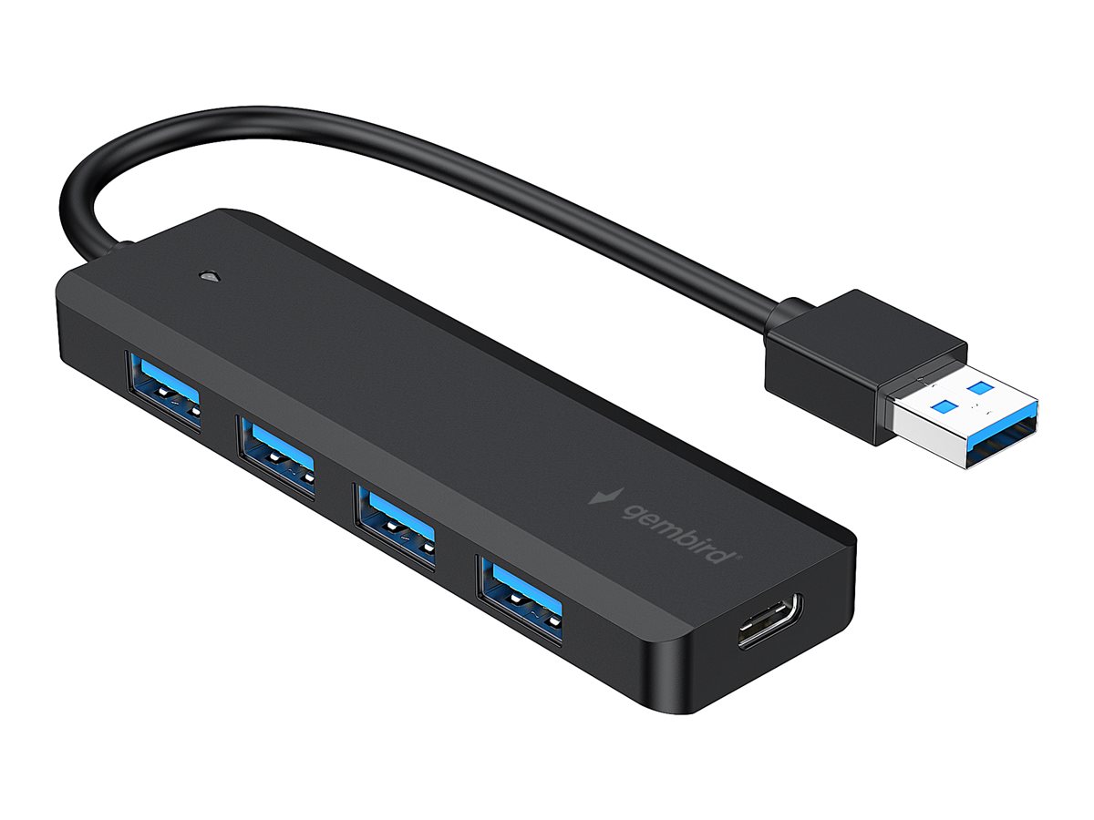 Gembird UHB-U3P4P-02 - hub - 4 ports USB hub - USB 3.2 - 4 ports - Sort