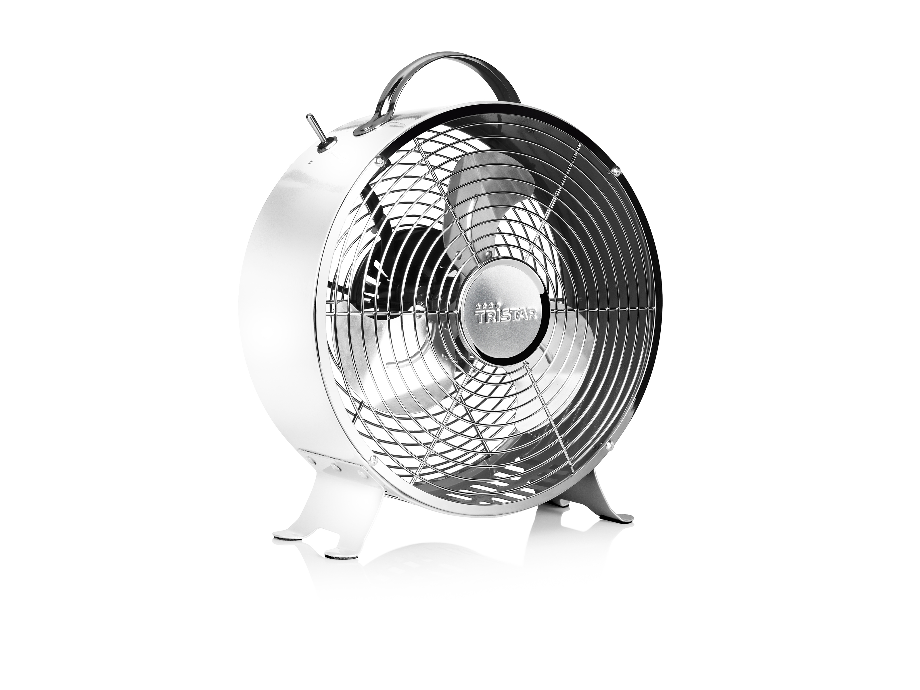 Tristar VE-5967, Husholdning ventilator, Sølv, Hvid, Bord, Metal, 49,5 dB, 1800 rpm