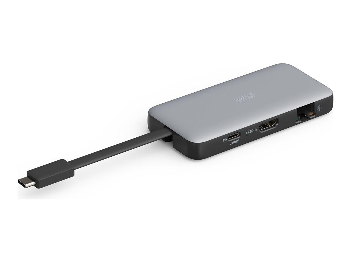DIGITUS Travel - docking station - USB-C 3.2 Gen 1 - HDMI - 1GbE
