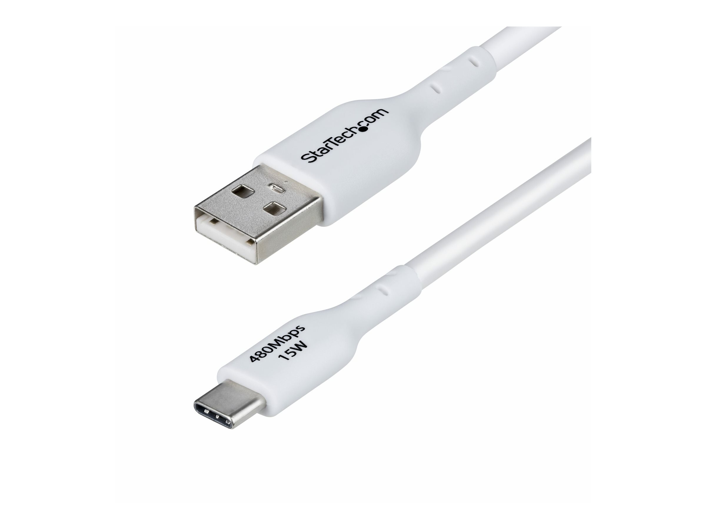 StarTech.com 3m (9.8ft) White USB-A to USB-C Charging Cable/Cord M/M - USB-C cable - USB to 24 pin USB-C - 3 m
