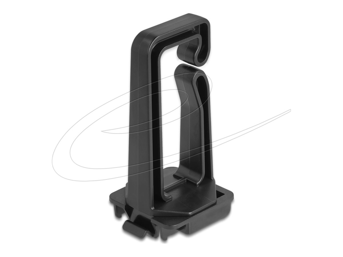 DeLOCK network device enclosure cable management bracket - 70 x 24 mm with mounting plate for DIN rail mounting