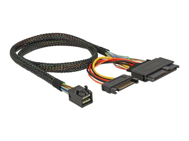 Delock SFF-8643 male > U.2 SFF-8639 female + SATA power, 50cm